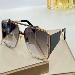 Cool Men Square Sunglasses Black Grey Gradient Lenses 127 Sun Shades Oversized Sunglasses Glasses UV400 Lenses New with Box345M