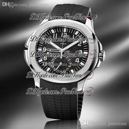 New 5164A-001 Steel Case 41mm Black Texture Dial A2813 Automatic Mens Watch Black Rubber Sports Watches 6 Style PTPP Puretime Pb28249U