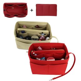 Women Cosmetic Bags Travel Bag Insert Liner Organiser Zipper Organizer Handbag Purse Makeup & Cases292T