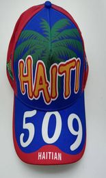 Haiti male youth student hat custom made name number po national flag boy casual baseball cap8130701