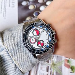 2022 High Quality Master Quartz Chronograph Function Mens Watch Speed Moon Watches Stainless Steel Flod Clasp Mens Wristwatches313J