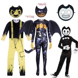 Kids Halloween Costumes Anime Bendy the ink machines Cosplay Boys Girls Bodysuit wing Cartoon Disfraces Carnival Party Clothing G02069