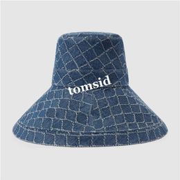 Brand Letter Denim Designer Bucket Hat Men Designers Baseball Caps Hats Mens Womens Wide Brim Hat Fashion Sunhat Casquette Sport G277r