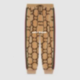 23SS Designer Men's Pants Luxury High Quality Classic Letter Jacquard Lamb Wool Weaving Belt Guard Pants High Street Fashion Men's Running Pants