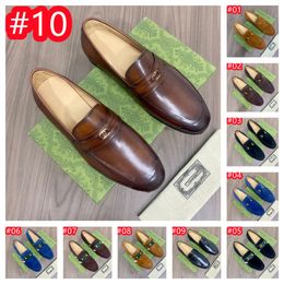 Top Designers Men Double Dress Shoes Luxurious Loafers Genuine Leather Brown black Wedding Shoe Size 38-46