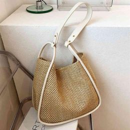 Handbags 70% Off Straw bag women's large capacity 2022 new woven shoulder high texture Tote Bag Purses299K