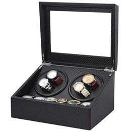 High Quality Automatic watch winder 6 4 box slient motor box watches mechanism cases drawer storage display watches remontoir290g