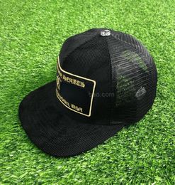 Design Gold Letter Embroidery Fashion Caps Male Hip Hop Travel Visor Mesh Male Female Cross Punk Baseball Hats Latest6789895