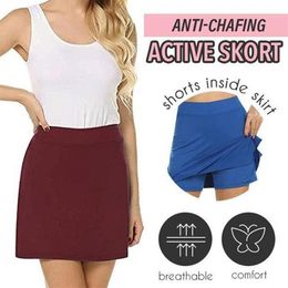 QERFORMANCE Active Skorts Skirt Womens Plus Size Pencil Skirts Womens Running Tennis Golf Workout Sports Anti-chaffing Skort219z