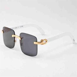 New White Buffalo Horn Sunglasses Men Gafas Coating Sun Glasses Women Sports Vintage Bamboo Wood eyeglasses eyewear Uv400 Oculos D187L