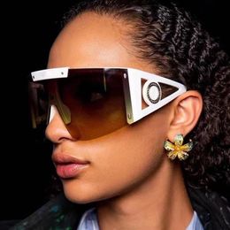 design sunglasses For women 4393 Fashion Shield sun glasses UV protection big Connexion lens Semi-Rimless Top Quality Come With P282B