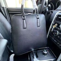 SAC PLAT HORIZONTAL ZIPPE Briefcase Business Crossbody Handbag Fashion Men Shoulder Bag Leather Laptop package Man Computer Bags308B