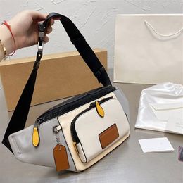 designer leather belt bag zipper multi-pocket chest bag multifunctional fashion messenger bags2453