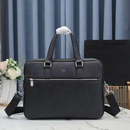 men Designer Briefcase Wallet Brand Check Holder Crossbody Bag Shoulder Bag Genuine Leather Passport Computer Bag Writing Pen Case