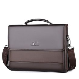 Briefcases Male Handbags Pu Leather Men's Tote Briefcase Business Shoulder Bag for Men Brand Laptop Bags Man Organiser Docume189Y