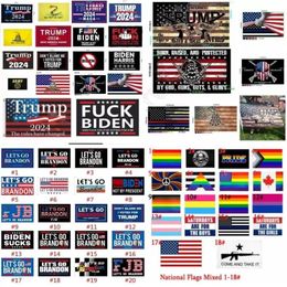 DHL 280 Designs Direct Factory Rainbow LGB Flag 3x5 Ft 90X150 Cm Lets Go Brandon Save America Again Trump Flag For 2024 P1866