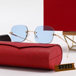 Square frame Designer Fashionable Men Sunglasses Super Vision Generous Lens Multi sunnies Retro Leisure Top quality Metal Anti-Rad2156