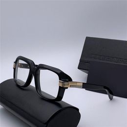 Vintage Legends Shiny Black Gold Plastic Square Eyeglasses EyeWear 607 Sonnenbrille Men Sunglasses new with box2404