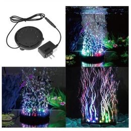 Air pump Lights Aquarium Led Lighting 12 LED Light Submersible Aquarium Fish Tank Air Stone Bubble Pump Decor Led Aquarium air pu330x