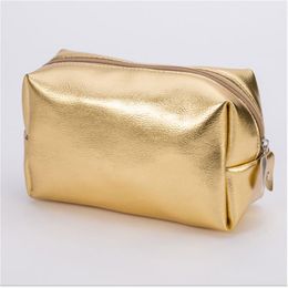 Women Cosmetic Bag Pink Gold Makeup Bag Zipper Make Up Handbag Organizer Storage Case Pouches Toiletry Wash Beauty Box2241