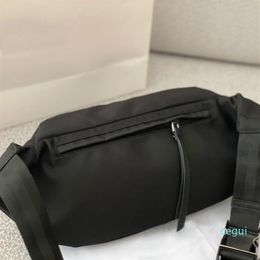 designer-Fashion Nylon Waist Bag Men Casual Belt Bags Zipper Chest Fanny Pack Mens Black Bumbag Leather Crossbody Sport Fannypacks2273