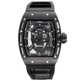 SKONE 2017 Marke Quarz Männer Uhren Pirate Schädel Stil Militär Silikon Männer Sport Armbanduhr Wasserdicht Relogio Masculino271F