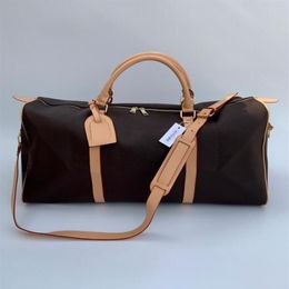 Duffel Bags SIZE 60CM black brown PVC flower holiday fashion Men Women travel bag luggage Designer handbags large capacity sport o271H