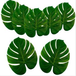 Artificial Palm Leaves Hawaiian Luau Theme Party Decorative Palm Leaves for Wedding Decoration Christmas New Year G1088303M