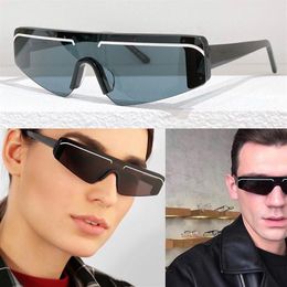 SKI RECTANGLE SUNGLASSES Fashion black lenses small frame head Womens Men 0003 Design Flat full lens modern frontal Outdoor Shoppi287J