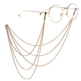 Fashion Sunglasses Chain Multi-layers Chains Gold And Silver Eyeglasses Frame Links Hanging Glasses Link 12pcs lot202M