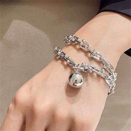 designer bracelet for women lock ball u design chain luxury 925 sterling silver hardwear series punk charm jewelry for men party daily