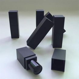 50pcs lot 12 1mm square lipstick tube in frosted black Colour empty lipstick packing diy lip tube167S