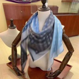 Top cashmere cotton woven scarf Fashion scarfs large scarves gradient jacquard brand scarf 140-140cm253t