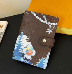 Luxury Bags Sunflower Women men Money Clips Wallets Panda Cheque Vivi Notebook Diary Graffiti Brown Letter Scrapbook Notepad UNISEX Card Holders Notebooks L25456