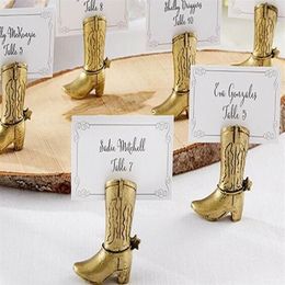 200PCS Festive Party Supplies Western Country Boot Place Card Holders Wedding Decoration Gifts Party Table Supplies239y