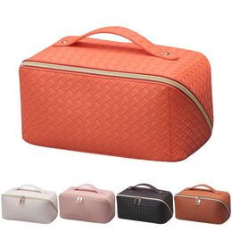 Waterproof Cosmetic Bag Portable Travel Storage Bags Weave Toiletry Bag for Women and Girls238k