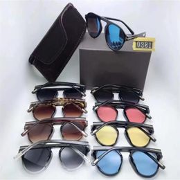 New round Sunglasses Man Woman Eyewear toms Fashion Designer rounds Sun Glasses UV400 fords Lenses Trend Sunglasses 0381 With box283x