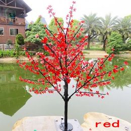 Handmade Artificial LED Cherry Blossom Tree night Light New year Christmas wedding Decoration Lights 1 5 m LED tree light244V