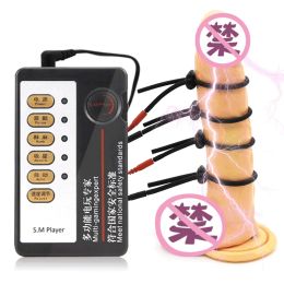 BDSM Electric Shock Penis Ring Electric Kit Accessories Male Cock Rings For Men