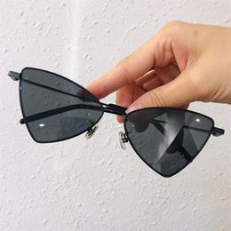 Black Cateye Sunglasses for Women Grey Lens Fashion Sun Glasses Sonnenbrille occhiali da sole Shades with box245J