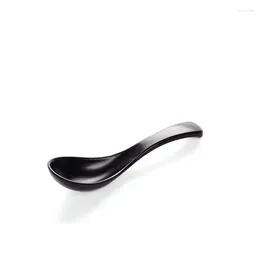 Spoons Japanese Black Mate Ladle Spoon For Multi Purpose Creative Design Soup Anti Fall Tortoise Shell Shaped Rice