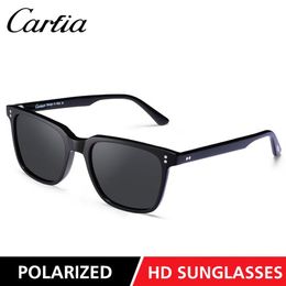 Carfia Newest 5354L mens sunglasses Rectangle Driving Polarised sun glasses sunglasses for men 53mm 4 Colours with original box317V