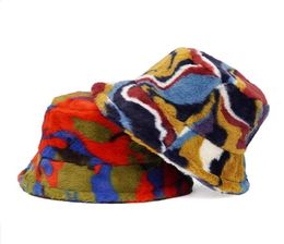 Autumn Winter Camouflage Faux Fur Bucket Hats Women Girl Fashion Warm Soft Velvet y Fisherman Hat Ladies Outdoor Panama 2111082305823