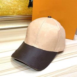 Women Casual Hats Designers Caps Hats Mens Fitted Hat Flower Printed Fashion Summer Leather Classic Baseball Cap For Men306G