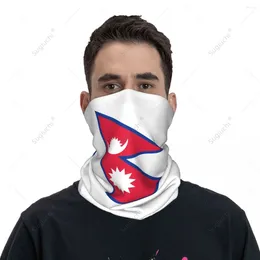 Scarves Unisex Nepal Flag Neckerchief Scarf Neck Face Mask Warmer Seamless Bandana Headwear Cycling Hiking