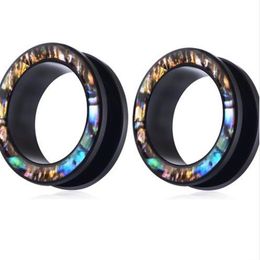 Acrylic Ear Tunnel Plugs Shellhard Shell UV Earring Gauges Stretching Body Piercing Jewelry Ear Expanders 70pcs 7 sizes197H