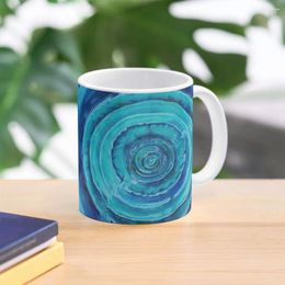 Mugs Ripples Blue Abstract Painting Of Water Coffee Mug Espresso Cups Custom