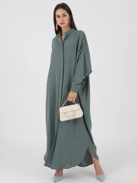 Ethnic Clothing Abaya Muslim Woman Dress Fashion Robe Ladies Long Sleeve Islamic Dubai Cardigan Plain Causal Elegant Women Clothes 231208