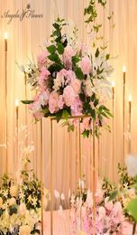 Decorative Flowers Wreaths Artificial Flower Pompom 40 Cm Table Centerpiece Ball Decor Wedding Backdrop Silk Road Lead Floral Bo2554292