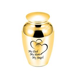 5 Colours Cremation Urns Ashes Keepsake Pets Human Memorial Urn Funeral Urn with pretty package bag - My Dad My Hero My Angel 7254I